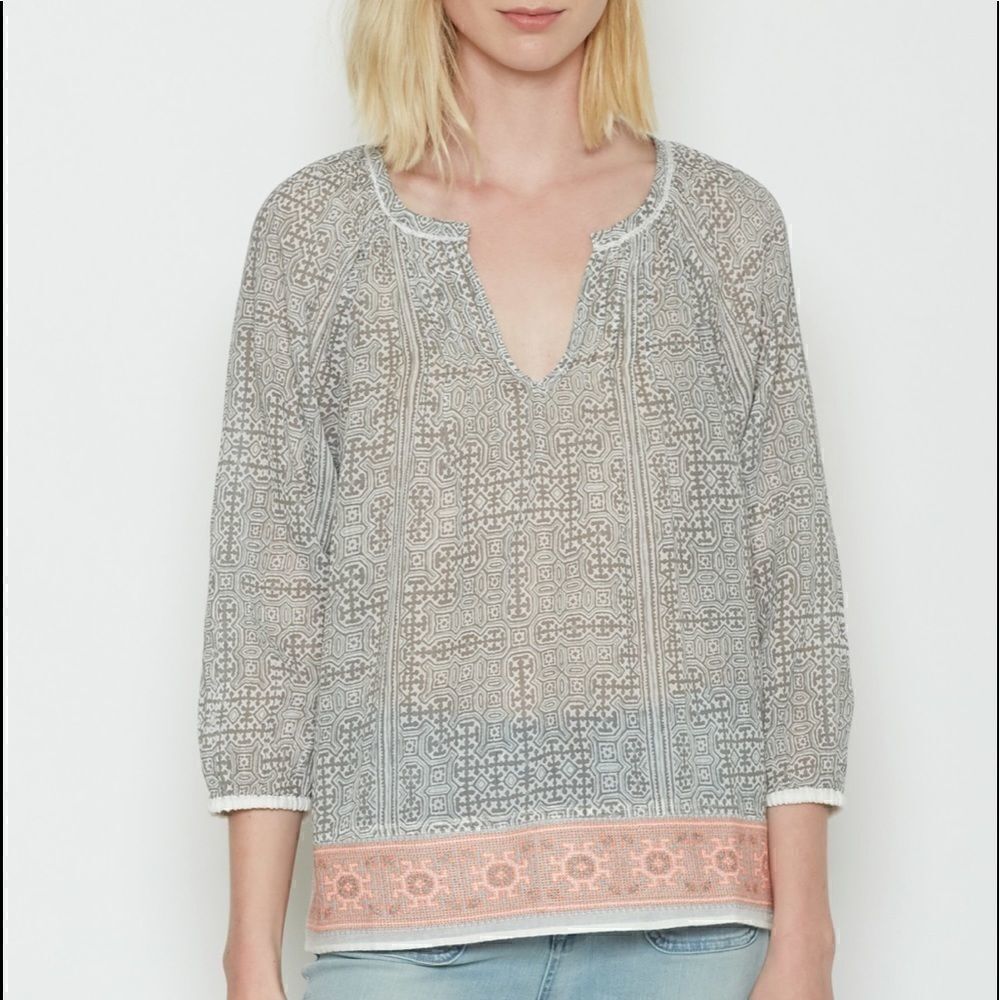 Joie Cherree Tunic Embroidered Trim